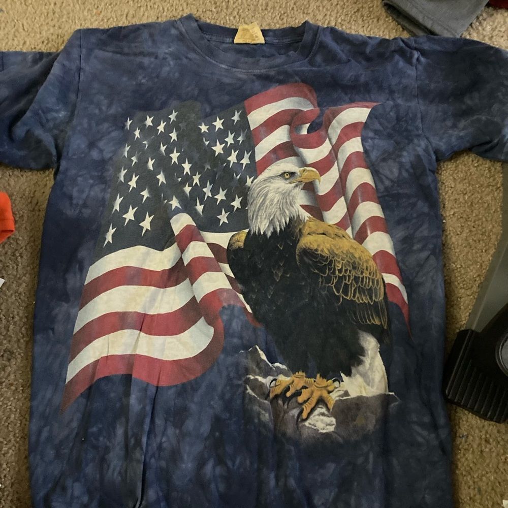 Vintage The Mountain Eagle Patriotic America Tshirt